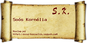 Soós Kornélia névjegykártya